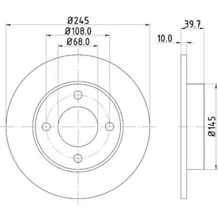 Pagid Brakes Brake Disc, 355122372 355122372